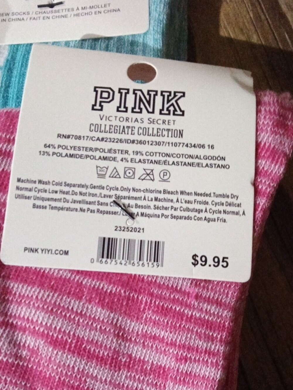 PINK Victoria's Secret Men's Ribbed Knee High Socks - Assorted Colors (5 Pack) - Picture 5 of 6